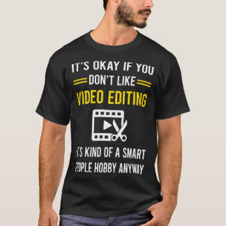 Slimme mensen hobbyen videobewerking editor t-shirt