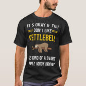 Slimme mensen Kettlebell Workout Training T-shirt (Voorkant)
