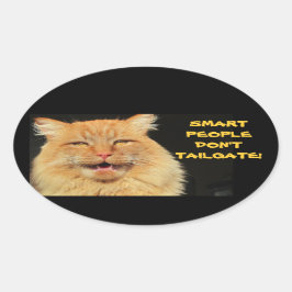 Slimme mensen praten niet achterover ovale sticker