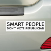 SLIMME MENSEN STEMMEN NIET REPUBLICIAANS BUMPERSTICKER (Op auto)