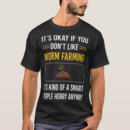 Slimme mensen Worm Farmer Vermicomposting T-shirt (Voorkant)