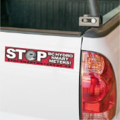 Slimme meters voor BC-hydro stoppen Bumpersticker (Op Truck)