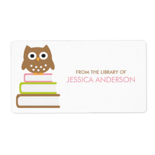 Slimme owl-bladbladlabels etiket