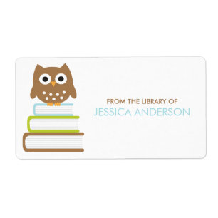 Slimme owl-bladbladlabels etiket