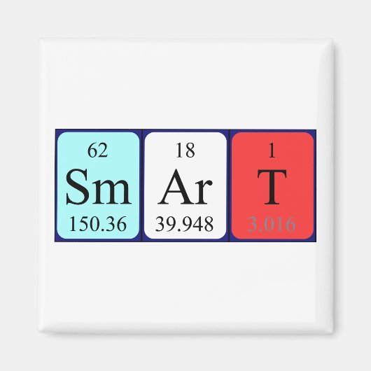 Slimme periodieke tabelnaammagneet magneet (Voorkant)
