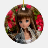 Slimme pop Gaia eerste kerstmis Keramisch Ornament (Achterkant)