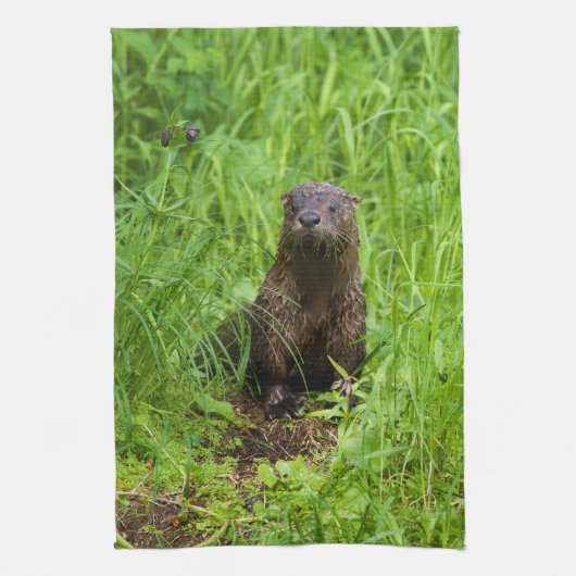 Slimme Rivierotter Theedoek (Verticaal)