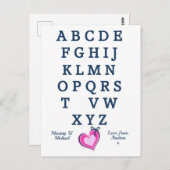 Slimme romantiek die je afstand mist briefkaart (Voorkant / Achterkant)