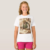 Slimme Schildpad Architect Vintage Kunst T-shirt (Voorkant volledig)