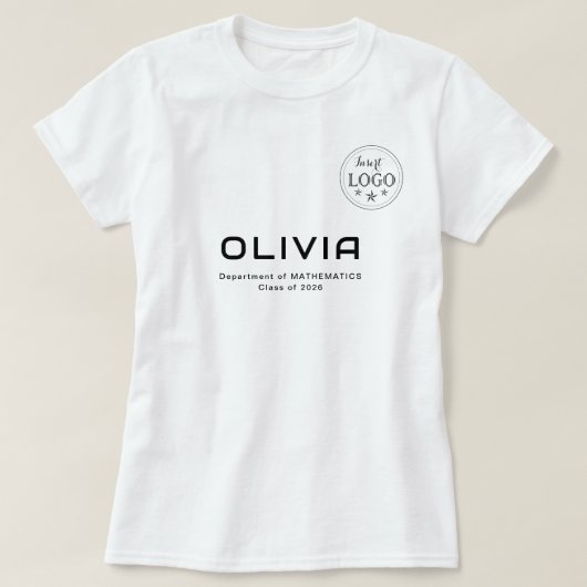 Slimme stijl academisch T-shirt met informatieve p (Design voorkant)