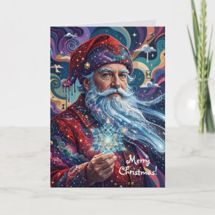 Slimme Surrealistische Kerstman Kaart