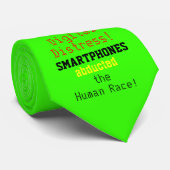 Slimme telefoon Digitale humor groene kantoorknoop Stropdas (Opgerold)