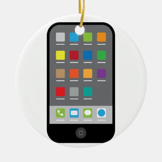 Slimme telefoon keramisch ornament (Voorkant)