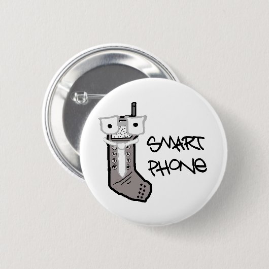 "Slimme" telefoon Ronde Button 5,7 Cm (Voorkant /achterkant)