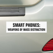 Slimme telefoons: Massavernietigingswapens Bumpersticker (Op auto)