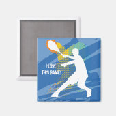 Slimme Tennismagneet: Ik hou van dit spel Magneet (Voorkant / Achterkant)