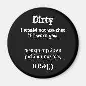 Slimme Vaatwasser Magnet schoon of vies (Voorkant)