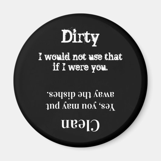 Slimme Vaatwasser Magnet schoon of vies (Voorkant)