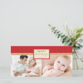 SLIMME VAKANTIE FOTOCARD :: richtingbord 1L Feestdagenkaart (Staand voorkant)