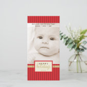 SLIMME VAKANTIE FOTOCARD :: richtingbord 1P Feestdagenkaart (Staand voorkant)