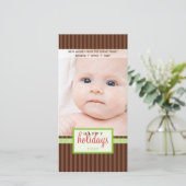 SLIMME VAKANTIE FOTOCARD :: richtingbord 2P Feestdagenkaart (Staand voorkant)