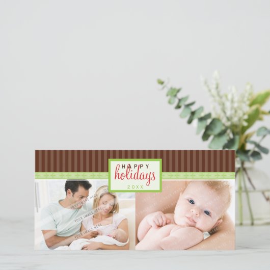 SLIMME VAKANTIE FOTOPAS :: richtingbord 2L Feestdagenkaart (Staand voorkant)