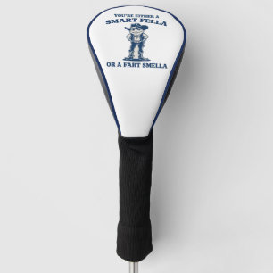 Slimme vent of Scheet Smella Retro Kikker Meme Gra Golfheadcover