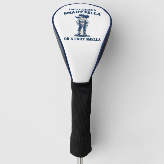 Slimme vent of Scheet Smella Retro Kikker Meme Gra Golfheadcover (Voorkant)