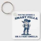 Slimme vent of Scheet Smella Retro Kikker Meme Gra Sleutelhanger (Voorkant)