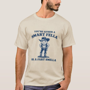 Slimme vent of Scheet Smella Retro Kikker Meme Gra T-shirt