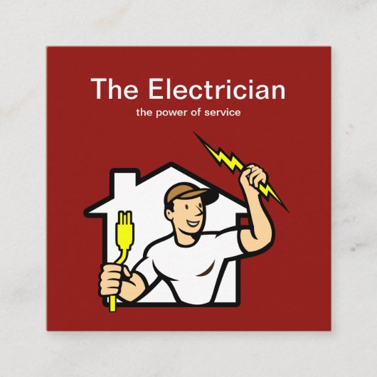 Slimme Visitekaartjes voor elektricien (Voorkant)