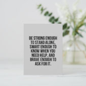 SLIMME VOLDOENDE BRAFSTAND ALLEEN AANVAARDEND HULP BRIEFKAART (Staand voorkant)