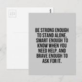 SLIMME VOLDOENDE BRAFSTAND ALLEEN AANVAARDEND HULP BRIEFKAART (Voorkant / Achterkant)