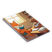 Slimme Vos Beer Leeszal Notebook Hoes Notitieboek (Rechterzijde)