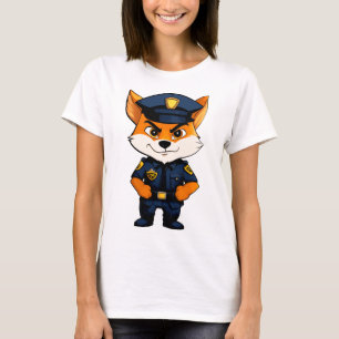 Slimme Vos Politieagent T-shirt