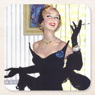 Slimme vrouwen zijn gevaarlijk te 2 kartonnen onderzetters