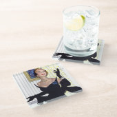 Slimme vrouwen zijn te gevaarlijk glazen onderzetter (Schuin)