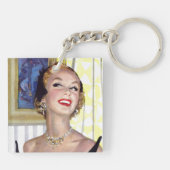 Slimme vrouwen zijn te gevaarlijk sleutelhanger (Achterkant)