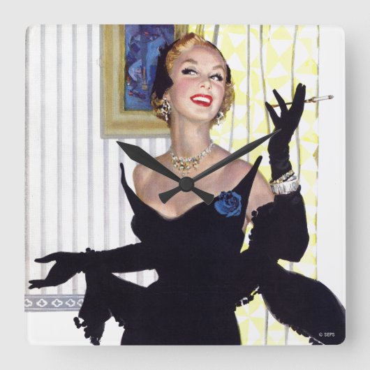 Slimme vrouwen zijn te gevaarlijk vierkante klok (Voorkant)