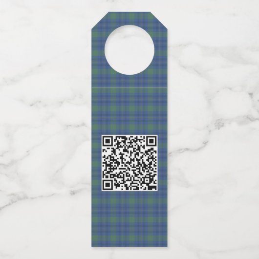 Slimme Waterverf kerstboom Prettige feestdagen Flessenhanger (Achterkant)