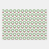 Slimme Waterverf kerstmis met rode boe monogram Inpakpapier Vel (Voorkant 2)