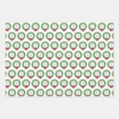 Slimme Waterverf kerstmis met rode boe monogram Inpakpapier Vel (Voorkant)