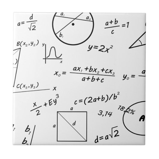 Slimme wiskunde whiteboard tegeltje (Voorkant)