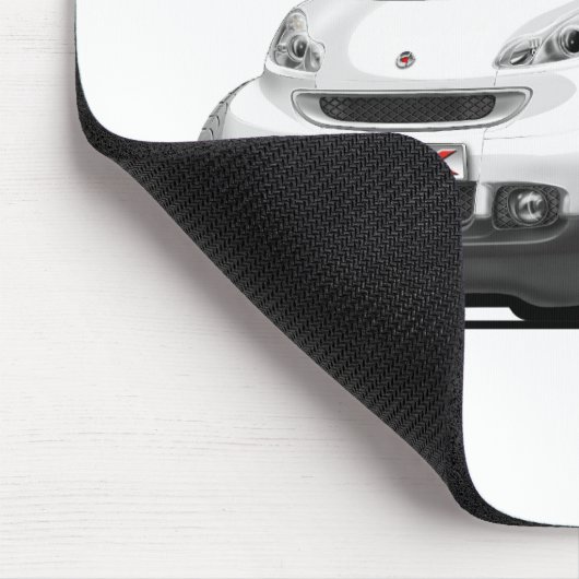 Slimme witte auto muismat (Hoek)