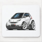 Slimme witte auto muismat (Voorkant)