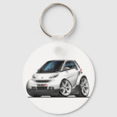 Slimme witte auto sleutelhanger (Voorkant)