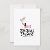 Slimme worst gefeliciteerd bedankkaart (Voorkant)