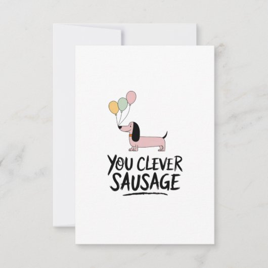 Slimme worst gefeliciteerd bedankkaart (Voorkant)
