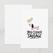 Slimme worst gefeliciteerd bedankkaart (Voorkant / Achterkant)