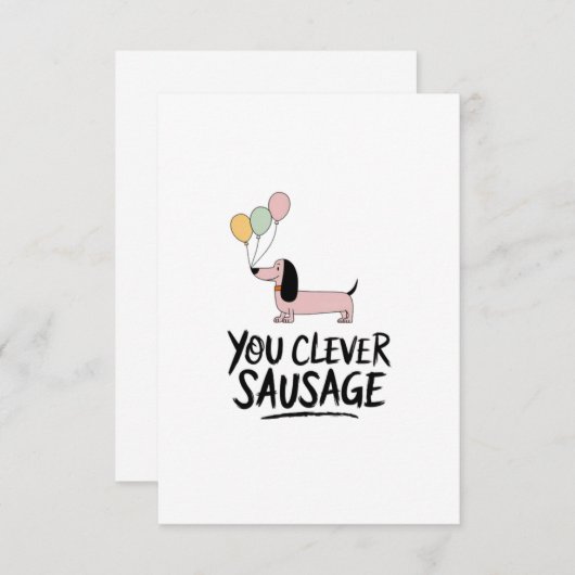 Slimme worst gefeliciteerd bedankkaart (Voorkant / Achterkant)